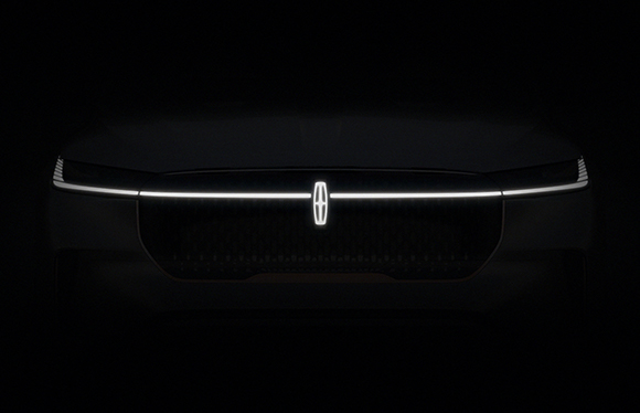 Lincoln exterior tease with embrace lighting