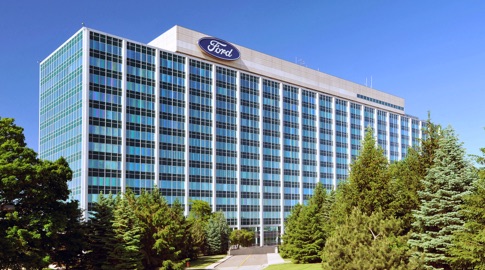 Ford Headquarters building in Dearborn, Michigan