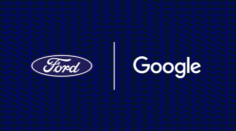 Ford logo and Google logo
