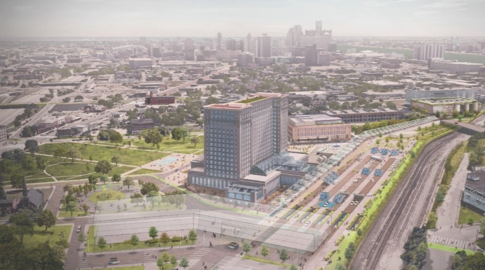 Ford rendering of Detroit mobility campus
