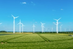 View of wind turbines