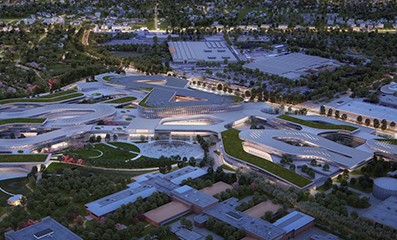 Aerial photo of the Dearborn Campus