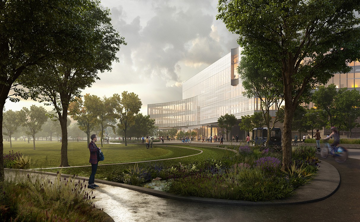 Image of a man looking at Dearborn campus