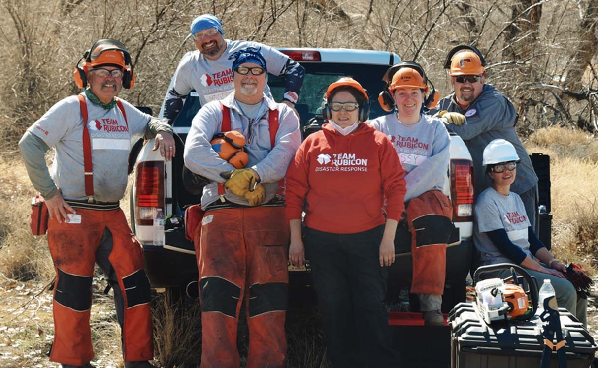 Disaster relief volunteers