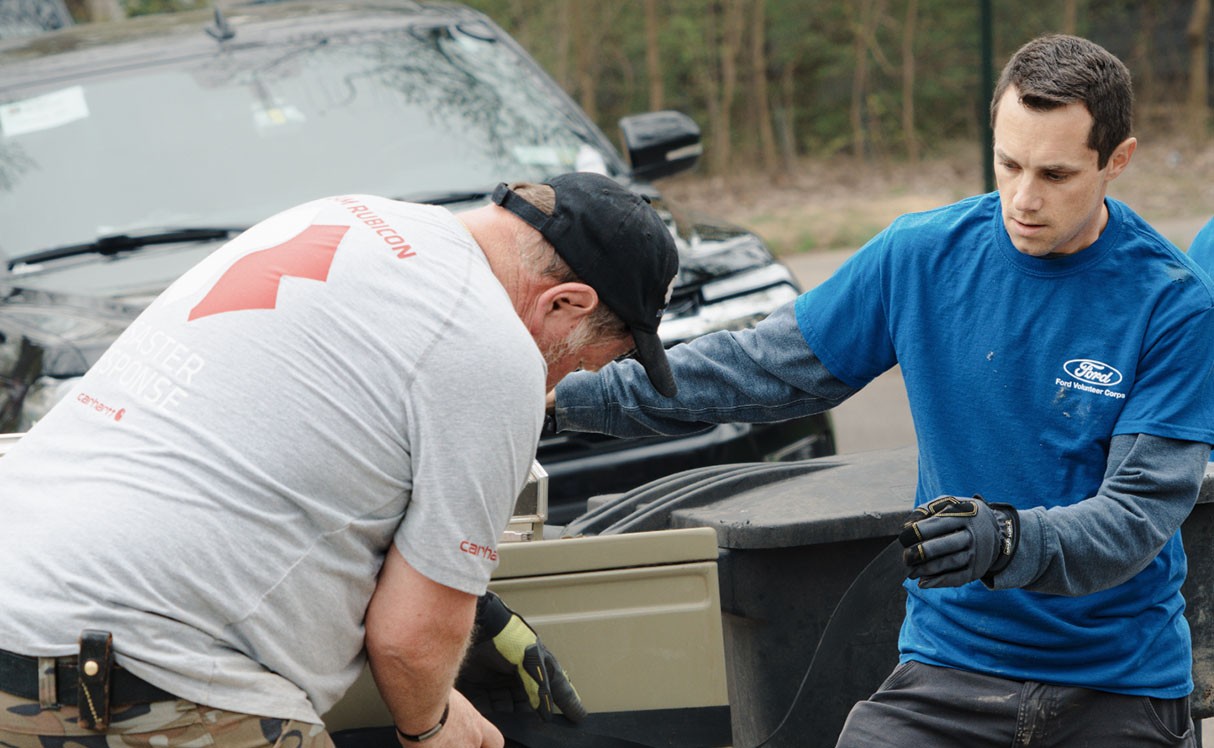 Ford volunteers working