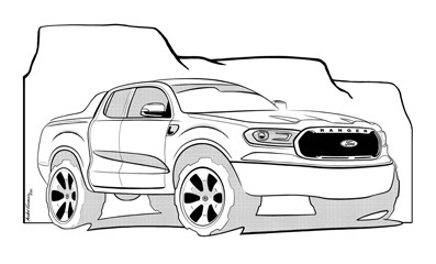 Truck coloring sheet