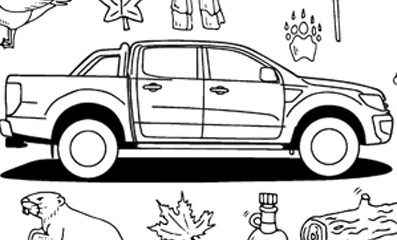 Truck coloring sheet