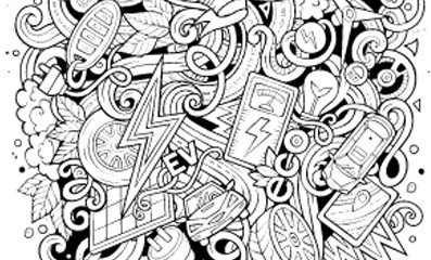 abstract coloring sheet