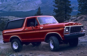red bronco on mountain